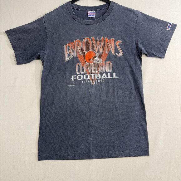 Clevland Browns Shirt Trench Ultra VTG Men's Sz Large Graphic Retro Tee - Picture 1 of 10